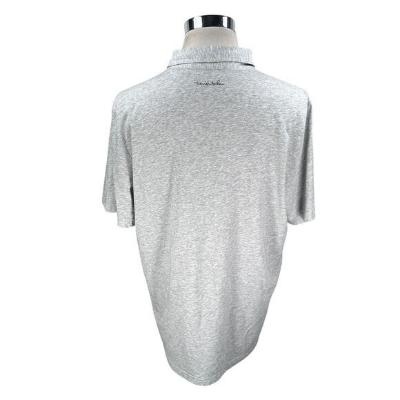 Travis Mathew Make Camp Golf Polo Shirt Men's 2XL XXL Heather Gray Floral Palm - Picture 5 of 10